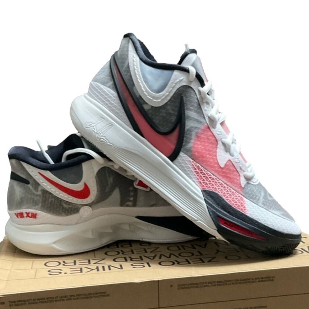 Men's Athletic Shoes Kyrie 8 White University Red/Black Size 11 NEW NIB